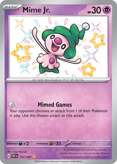 Pokemon Paldean Fates Mime Jr. #157