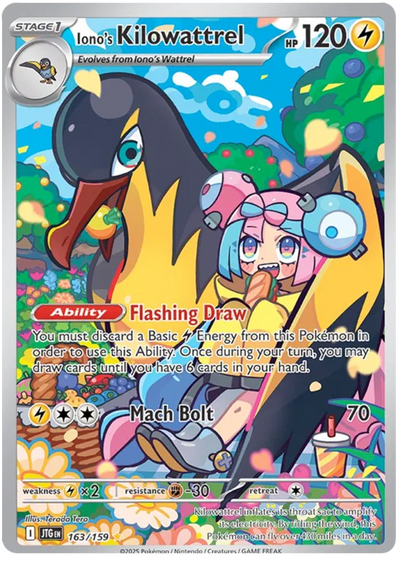 Pokemon Journey Together Iono's Kilowattrel #163