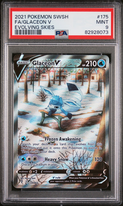 #175 FA/GLACEON V PSA 9