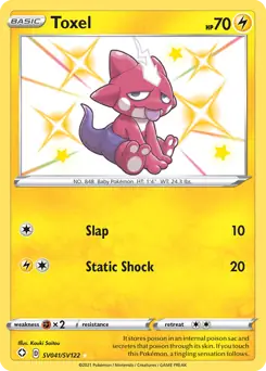 Pokemon Shining Fates Toxel #SV041