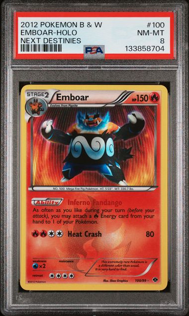 #100 EMBOAR-HOLO PSA 8