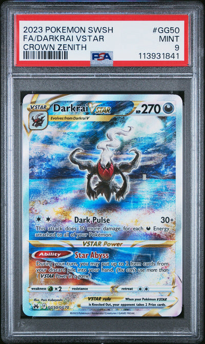 #GG50 FA/DARKRAI VSTAR PSA 9
