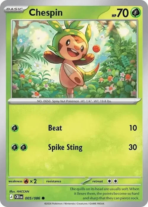 Pokemon Chaos Rising Chespin #5