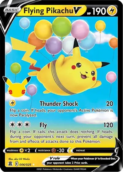 Pokemon Celebrations Flying Pikachu V #006