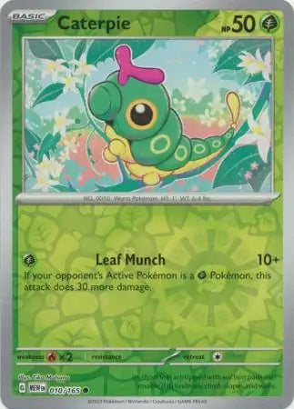 Pokemon Card 151 Caterpie Reverse Holo #10