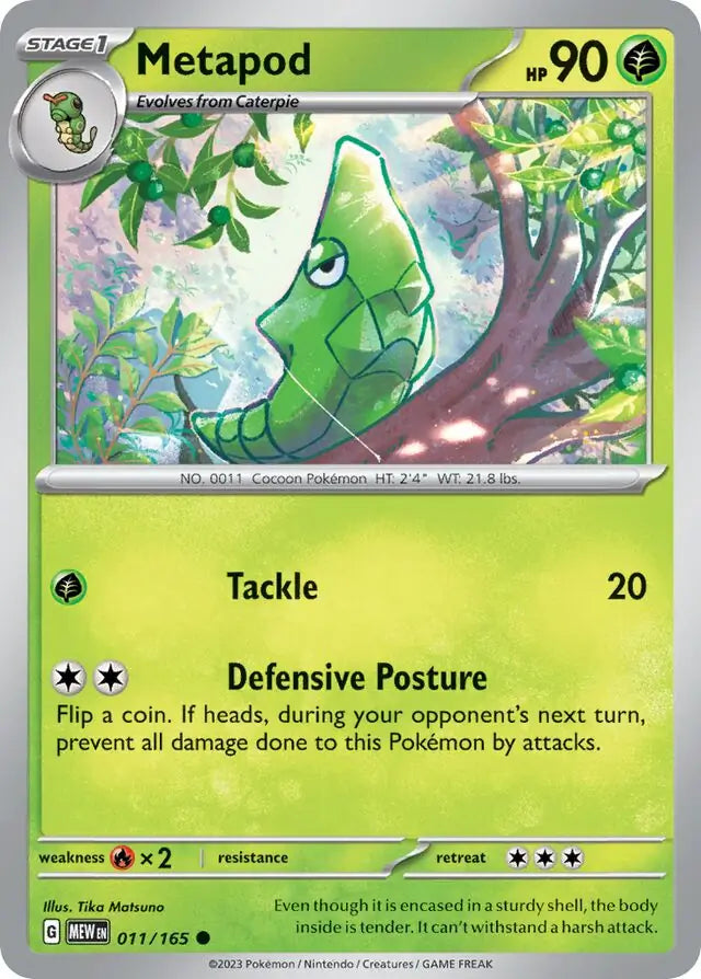Pokemon Card 151 Metapod #11