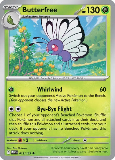 Pokemon Card 151 Butterfree #12