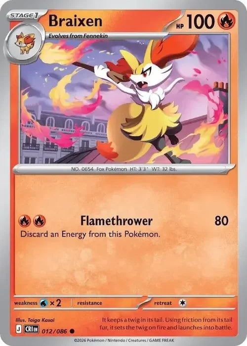 Pokemon Chaos Rising Braixen #12