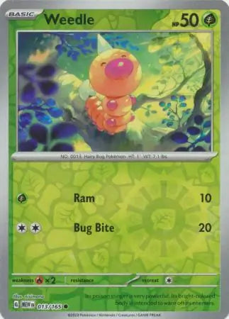 Pokemon Card 151 Weedle Reverse Holo #13