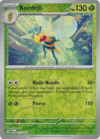 Pokemon Card 151 Beedrill Reverse Holo #15