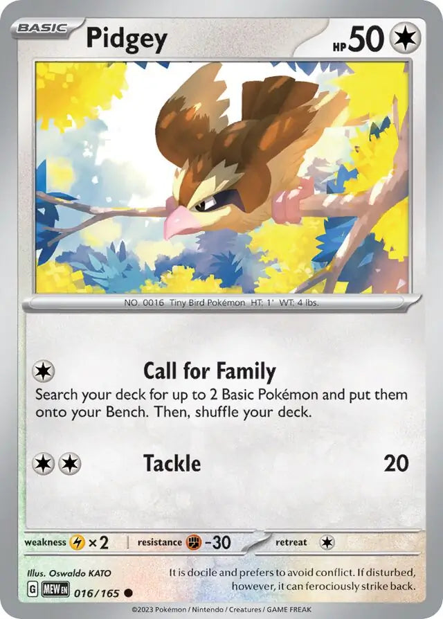 Pokemon Card 151 Pidgey #16