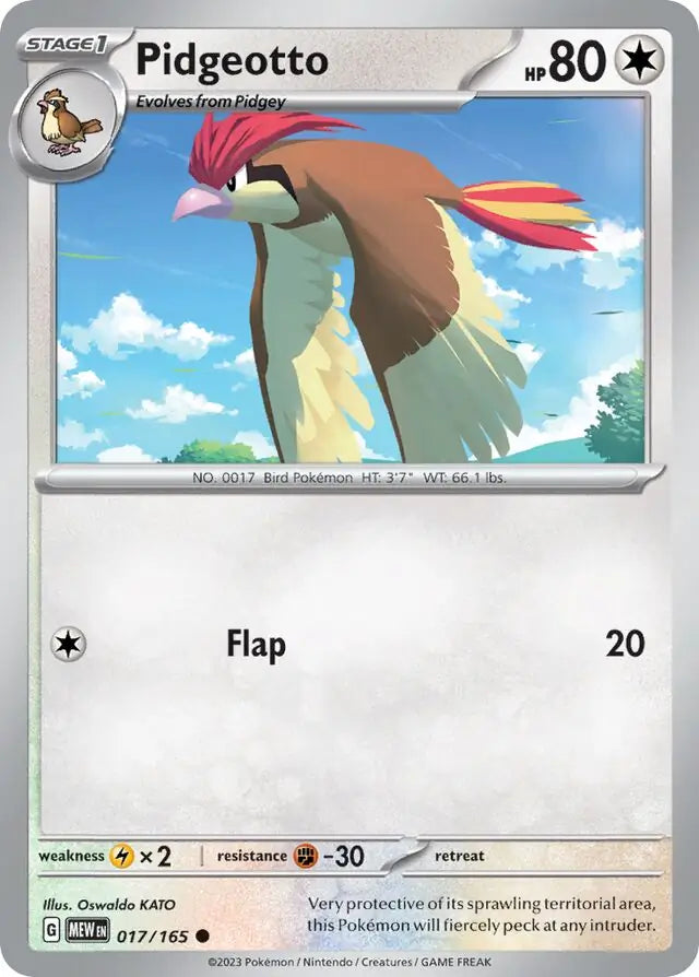 Pokemon Card 151 Pidgeotto #17