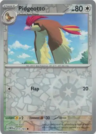 Pokemon Card 151 Pidgeotto Reverse Holo #17