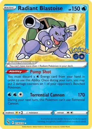 Pokemon GO Radiant Blastoise #018