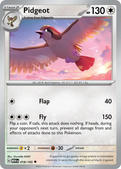 Pokemon Card 151 Pidgeot #18