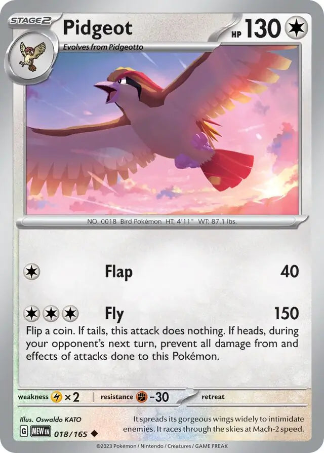 Pokemon Card 151 Pidgeot #18