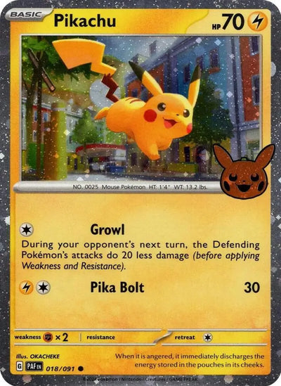 Pokemon Trick or Trade 2024 Pikachu Cosmos #018