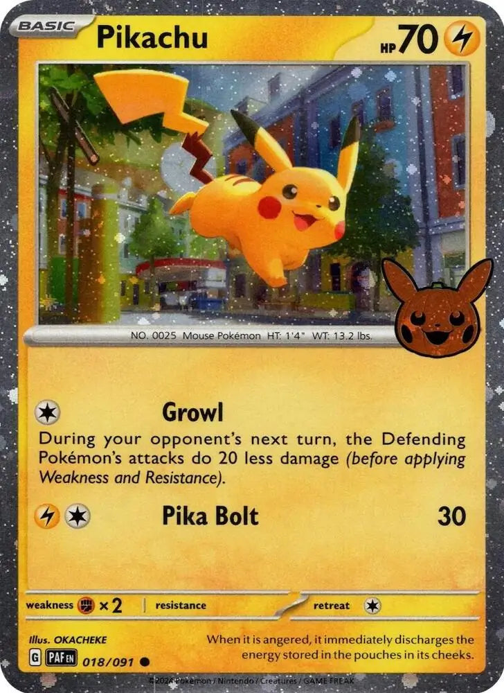 Pokemon Trick or Trade 2024 Pikachu Cosmos #018