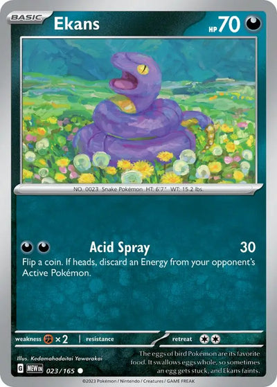 Pokemon Card 151 Ekans #23
