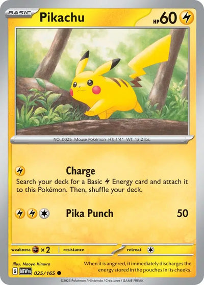 Pokemon Card 151 Pikachu #25