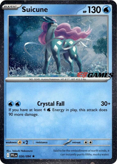 Pokemon Miscellaneous Promos Suicune EB Games Exclusive #026