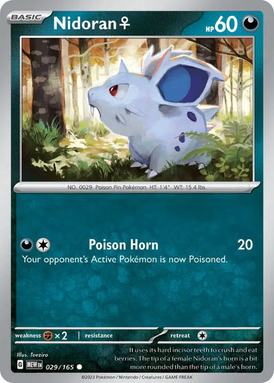Pokemon Card 151 Nidoran F #29