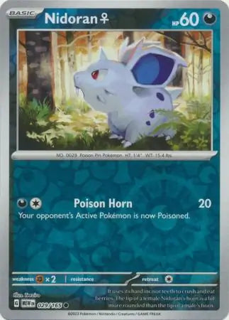 Pokemon Card 151 Nidoran F Reverse Holo #29