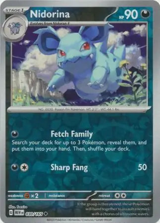 Pokemon Card 151 Nidorina Reverse Holo #30