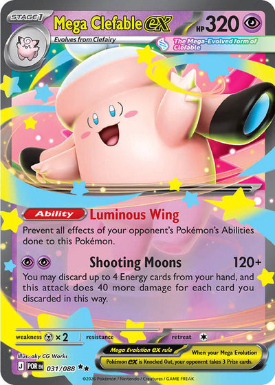 Pokemon Perfect Order Mega Clefable ex #031