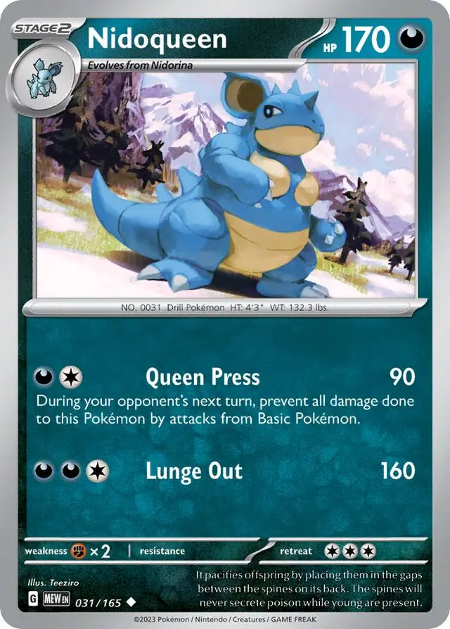 Pokemon Card 151 Nidoqueen #31