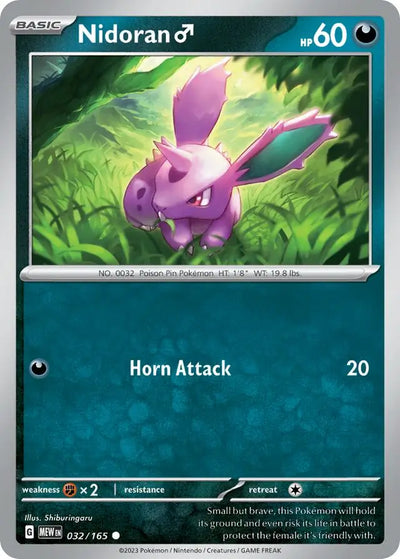 Pokemon Card 151 Nidoran M #32