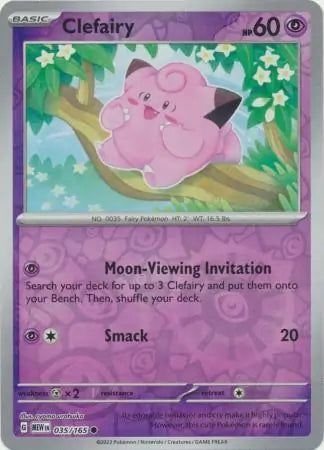 Pokemon Card 151 Clefairy Reverse Holo #35