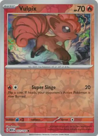 Pokemon Card 151 Vulpix Reverse Holo #37