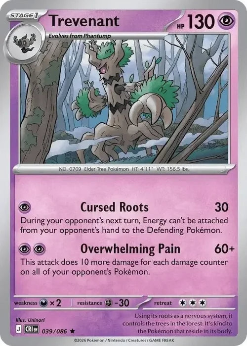 Pokemon Chaos Rising Trevenant #39