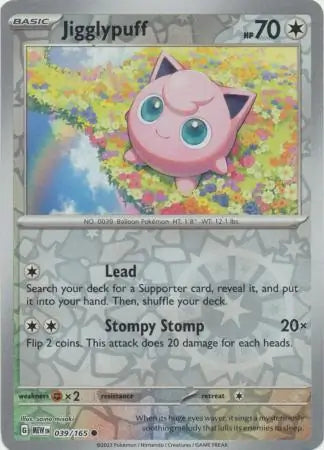 Pokemon Card 151 Jigglypuff Reverse Holo #39