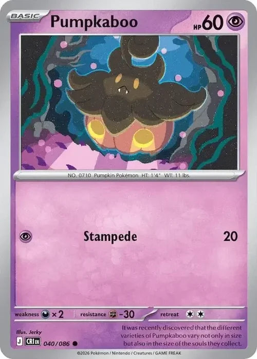 Pokemon Chaos Rising Pumpkaboo #40