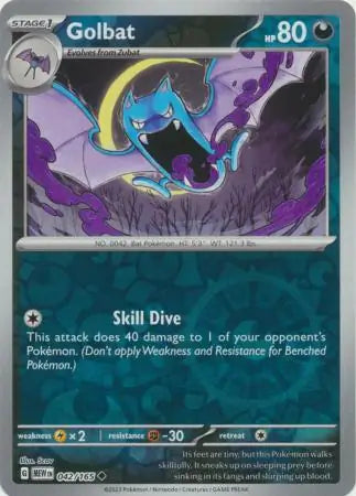 Pokemon Card 151 Golbat Reverse Holo #42