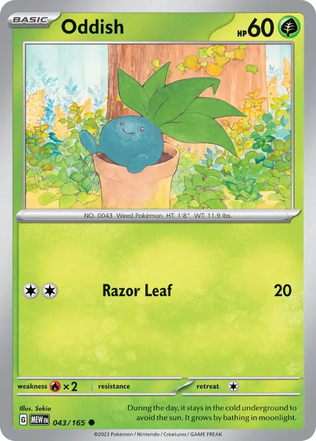 Pokemon Card 151 Oddish #43