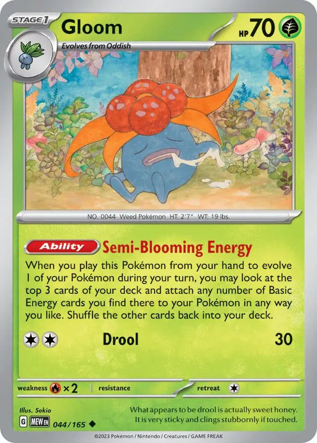 Pokemon Card 151 Gloom #44