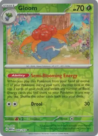 Pokemon Card 151 Gloom Reverse Holo #44
