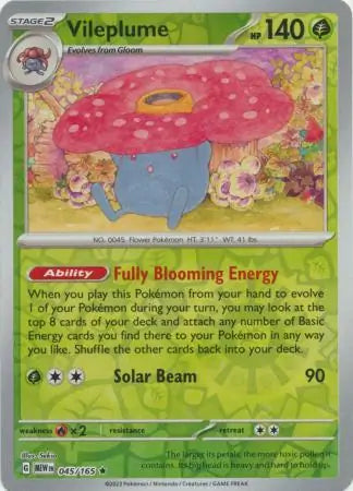 Pokemon Card 151 Vileplume Reverse Holo #45
