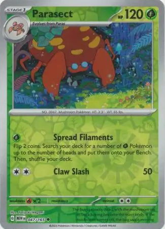 Pokemon Card 151 Parasect Reverse Holo #47