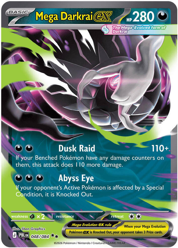Pokemon Pitch Black Mega Darkrai ex #048