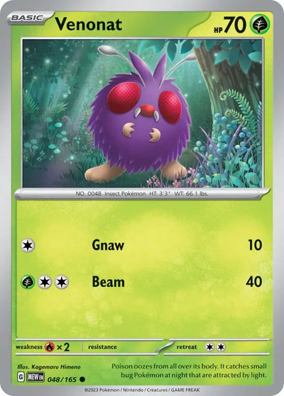 Pokemon Card 151 Venonat #48