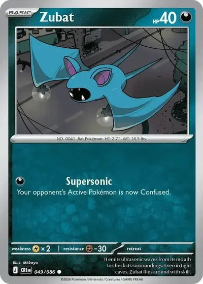 Pokemon Chaos Rising Zubat #49