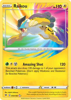 Pokemon Vivid Voltage Raikou Amazing Rare #050