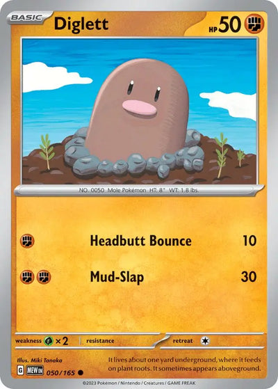 Pokemon Card 151 Diglett #50