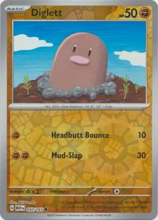 Pokemon Card 151 Diglett Reverse Holo #50