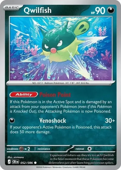 Pokemon Chaos Rising Qwilfish #52
