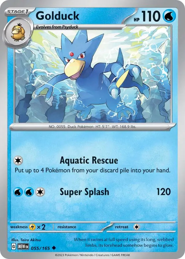 Pokemon Card 151 Golduck #55